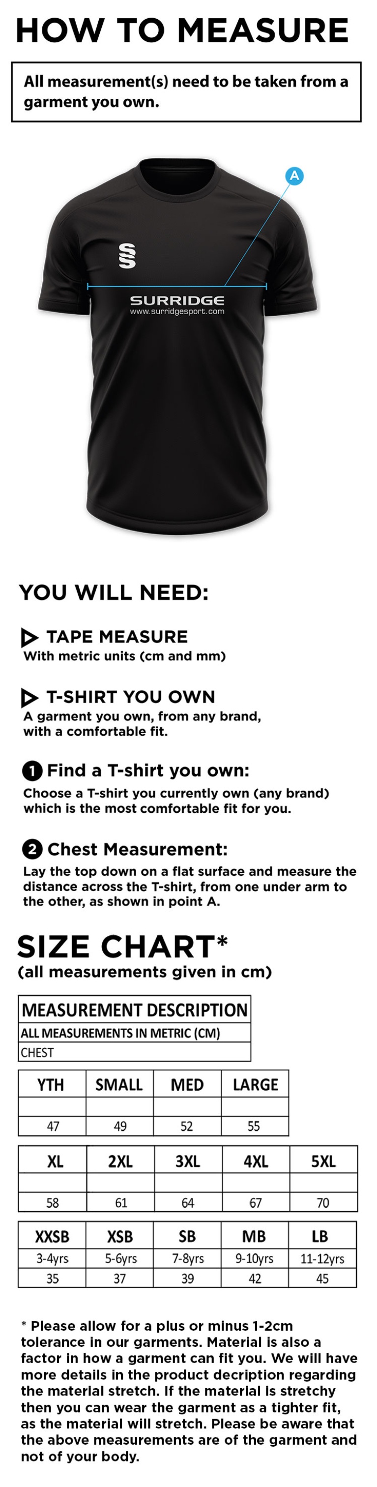 Ottilie Hild House - Dual Games Shirt - Red - Size Guide